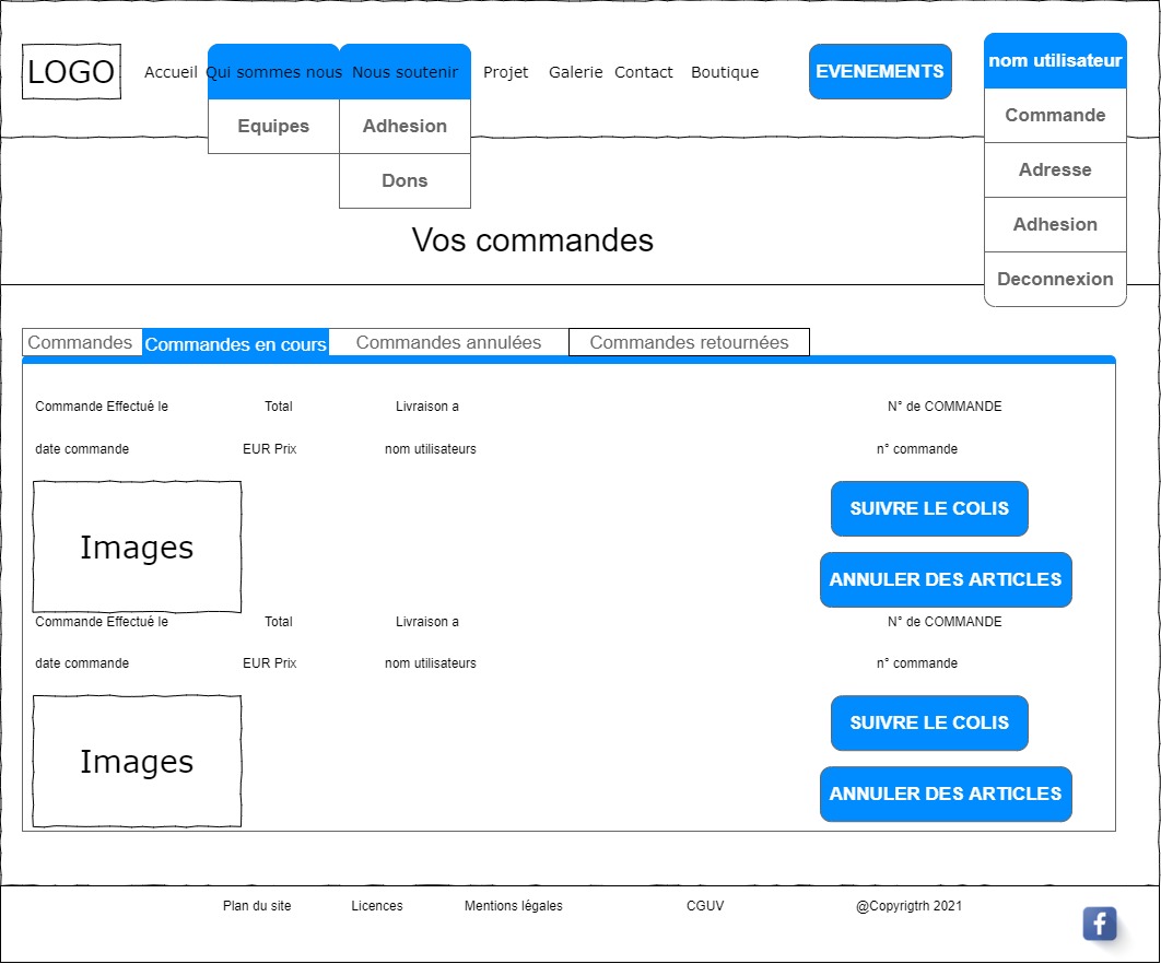 maquette site too cooleur- Page Dashboard utilisateurs_commande_en_cours